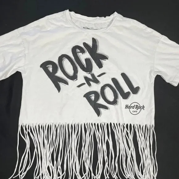 Hard Rock Cafe Women Print Short Sleeve Top Size L - Picture 6 of 7